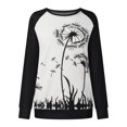 thumbnail image 4 of Camiseta de manga larga con cuello redondo para mujer a la moda, blusa holgada con estampado de otoño, sudadera Fridja FKASFK2508, 4 of 8
