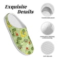 thumbnail image 5 of Lsque Cute Dinosaurs Cartoon Pattern Womens Comfort Cotton on Scuff With Memory Foam and Anti-skid Sole Slipper-42/43, 5 of 7