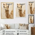 thumbnail image 4 of Designart "Simplistic Beige Camel II" Animals Camel Floater Framed Wall Art Living Room, 4 of 5