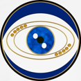 thumbnail image 3 of CafePress - Blue Evil Eye With Gold Accents Baseball Jersey - Kids Cotton Baseball Jersey, 3/4 Sleeve Shirt, 3 of 4