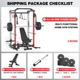 thumbnail image 3 of ALLVIATE Power Cage, 2000LBS Space Saving All-in-One Design, Cable Crossover and Dual Independent Pulley System, Heavy Duty Full Body Workout Cage with Complete Training Attachments for Home Gym, 3 of 10
