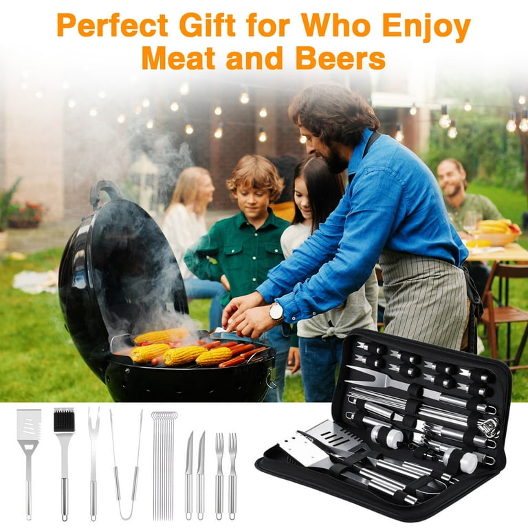 SUNOYAR 29PCS Grill Accessories Set, Stainless Steel Grilling