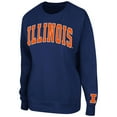 thumbnail image 2 of Women's Colosseum Navy Illinois Fighting Illini Campanile Pullover Sweatshirt, 2 of 3