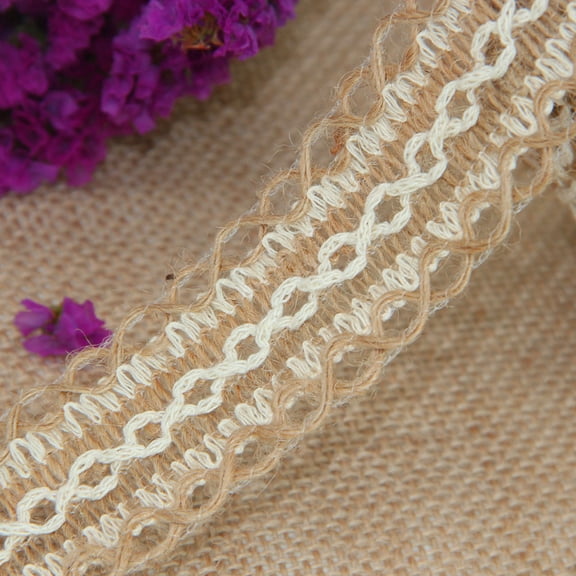 OFFIGAM Khaki Burlap Ribbon Roll for Wedding Crafts, Home Decoration, Wrapping and Rustic Party Decor