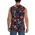 thumbnail image 4 of Bixox Men's Dancing Skeletons Floral Garden Printed Shirt Sleeveless Fitness Tank Top-XX-Large, 4 of 7