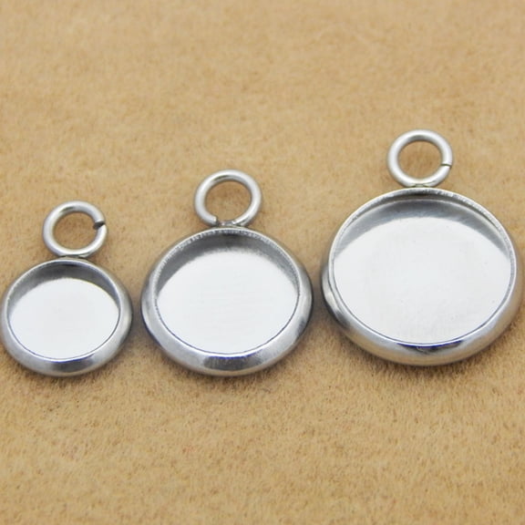 unbranded  50 Pcs Necklace Tray Time Gem Bottom Holder Uv Resin Jewelry Making Kits