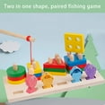 thumbnail image 6 of CVLNCYCLING Clearance Building Blocks for Toddlers,Building Play Sets,2-in-1 Wooden Toy Bag Toys, Fishing, Shape Classifier Children's Learning Toys for Preschool Boys Girls Christmas Gifts, 6 of 13
