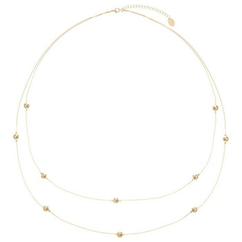 Time and Tru 32" Long 2-Layer Gold Tone Necklace for Women