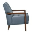 thumbnail image 4 of Pemberly Row Fauteuil d'Appoint Moderne / Contemporain en Cuir Bleu, 4 of 10