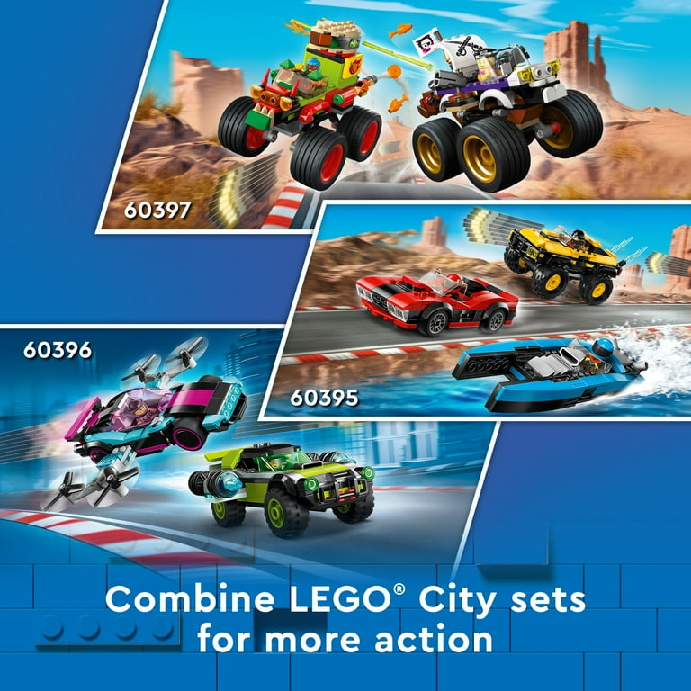 LEGO City Modified Race Cars 60396 for Kids, Includes 2 Model Cars