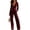 Wine, variant on JoveMarine Womens Jumpsuits Casual V Neck Long Sleeve - Satin Everyday One Piece, Jumpsuits for Women Silky Smooth Jumpsuit, Casual Jumpsuits for Women for Daily,Black L