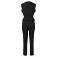 thumbnail image 5 of Women Fashion Casual Solid Color Summer Temperament Waist Vest Pants Two Piece Sets Fleabag Jumpsuit Elegantly Casual Clothes for Women Light Skirt Suit Dresses for Grandmother of The Bride Womens, 5 of 5