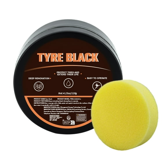 Black Tire Wax，Car Tire Wax Tire Coating Paste Tire Restorer，Long Lasting Tire Care Tool Shine Protection for Blackening Decontamination Brightening