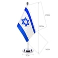 thumbnail image 3 of Patriotic Flag Pole Small Decoration Stand Flag Desktop Flag Israel Home, 3 of 8