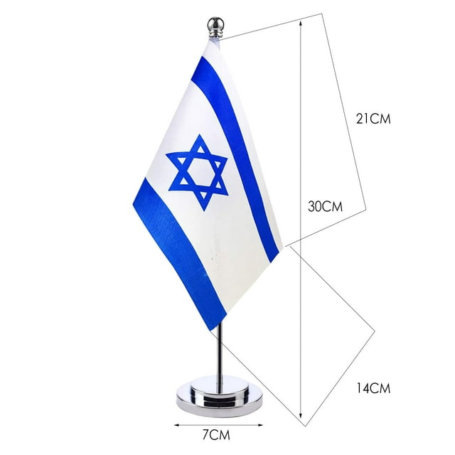 Patriotic Flag Pole Small Decoration Stand Flag Desktop Flag Israel Home