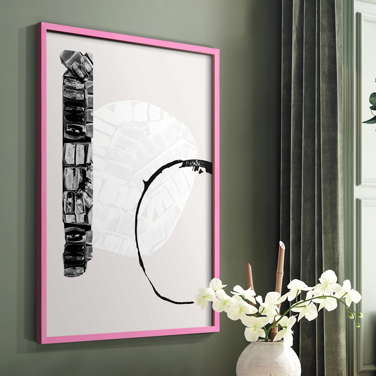 Zen Shapes I Framed Print - Solid Wood in Single Picture Frame Solid Wood 2 Framed Print