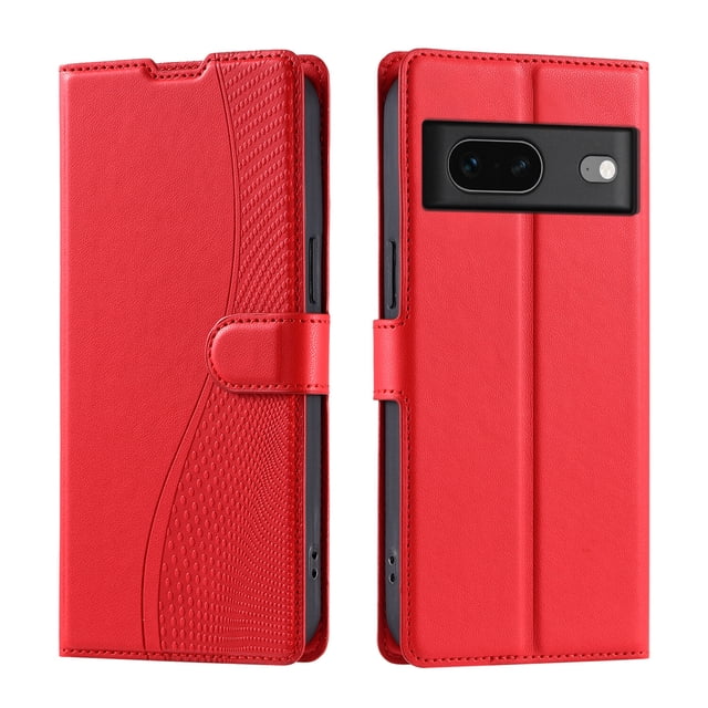 Google Pixel 7 5G Étui, Portefeuille en Cuir Pu Couverture Rabattable Support Magnétique