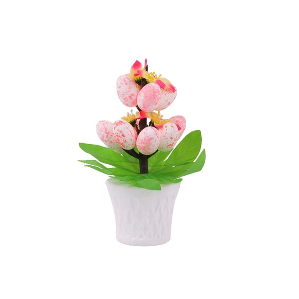 Decoraciones de Pascua para el Hogar Decoración de Huevos de Pascua Mini Decoración de Plantas en Macetas de Interior Tema de Vacaciones Decoración Del Hogar Agrega Vitalidad Festiva, Macetas de Plant