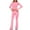 Pink, variant on ZZwxWA Women Two Piece Lounge Sets Outfit Slim Fit Long Sleeve Crop Top and Low Rise Flared Pants 2 Piece Workout Yoga Sets
