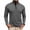 Gray, variant on Men Solid Half Button Collar Short Sleeve Loose Outdoor Casual Tops