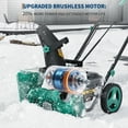 thumbnail image 2 of Towallmark 20-Inch Cordless Snow Blower, 2x20V Brushless Snow Thrower with 2x4.0Ah Batteries & Charger, Clears 12-Inch Deep Snow, 25ft Throwing Distance for Driveways​,Blue-green, 2 of 7