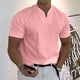 thumbnail image 1 of Camiseta de verano con cuello en V para hombre de gimnasio con bolsillo de algodón elástico suave transpirable Fitness camisa de manga corta para hombre, 1 of 4