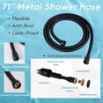thumbnail image 4 of 8 Inch Dual Filtered Shower Head with Handheld High Pressure Rainfall Combo Matte Black, 4 of 7