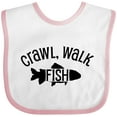 thumbnail image 3 of Inktastic Crawl, Walk Fish Boys or Girls Baby Bib, 3 of 4