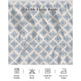 thumbnail image 5 of Abstract Blue Wrap Around Bed Skirts for Queen Bed 18" Drop, Bed Skirt with Adjustable Elastic Belt Dust Ruffle Bed Valance for Bedroom Hotel Luxury Modern Contemporary Art Vintage Bed Frame Cover, 5 of 7