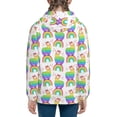 thumbnail image 4 of Hoodies for Teen Girls Boys - Rainbow Llama Warm Boys' Fashion Zip Up Hoodies & Sweatshirts, Boys Girls Kids Clothes Size 7-8 Youth Pullover with Kangaroo Pocket, 4 of 5
