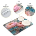 thumbnail image 4 of Wobogo Pink Rose Blue Dragonfly Kitchen Drying Mat Heat Resistant Drainage with Non-Slip Rubber Backing Hides Stains Super Absorbent Easy to Clean 16×18in, 4 of 8