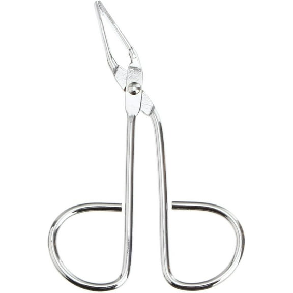 Flat Tip Tweezer 1Pcs Stainless Steel Eyebrow Tweezers Flat Tip Tweezers Hair Plucker Facial Hair Plucker Eyebrow Remover for Men Women Silver Scissor Handle Twizer