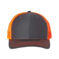 thumbnail image 1 of Adjustable Snapback Trucker Cap, Adjustable, CharcoalNeon Orange, 1 of 3