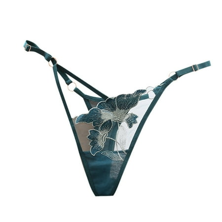 Sheer Lingerie Dress for Women Push up Underwear for Women Women s Sexy Underpants Embroidery Thong Panties Low Waist Briefs Underwear