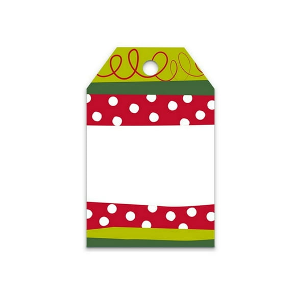 Holiday Stripes Gift Hang Tags - 2 1/4in. x 3 1/2in. - 50 Pack (PTCS)