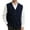 Solid Navy, variant on Men's V-Neck Slim Fit Casual Suit Vests-Style1 Beige-XL