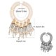 thumbnail image 3 of Qarigey Collar clavícula borla grande calavera esqueleto Collar cadenas cortas joyería calavera cadenas accesorio de moda Ropa, zapatos y accesorios Miscelánea Oro Qarigey AP014931-01, 3 of 6