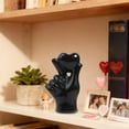 thumbnail image 4 of Steadline Elegant Resin Heart Gesture Figurine - Minimalist Valentine's Day Desktop Decor, Black and White Modern Home Ornament for Romantic Gift and February 14th Celebration, 4 of 7