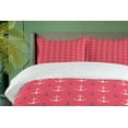 thumbnail image 4 of Ambesonne Anchor Duvet Cover Sets, Symmetric Nautical Items Art, 2-Queen, Dark Coral Indigo White, 4 of 7