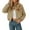 A46 Khaki, variant on TrendOFT Fall Jackets for Women Trendy Button Up Long Sleeve Jacket with Pockets Streetwear Outwear Army Green L