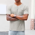 thumbnail image 5 of Dianli Activewear Workout Men's Casual Solid Color Pocket Short Sleeve Round Neck T-Shirt Breathable Quick-Dry Moisture Wicking Athletic Gym Tee for Training Activewear Workout, 5 of 8