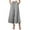 Gray, variant on Wenyuyu Capri Pants for Women Summer Drawstring High Waisted Wide Leg Palazzo Pants Casual Solid Cropped Trousers with Pockets