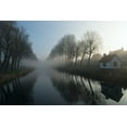 thumbnail image 2 of Wehrmann, Elisabeth 14x11 Black Ornate Wood Framed with Double Matting Museum Art Print Titled - Mist Across The Canal, 2 of 4
