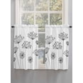 thumbnail image 5 of Black Dandelion Living Room Curtains 2 Panel, Spring Country Modern Minimalist Flower Cafe Window Treatment, Farmhouse Bedroom Bathroom Kitchen Curtains Drapes 104"x54", 5 of 6