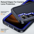 thumbnail image 5 of For Samsung Galaxy S23 FE Case PC+TPU+PC Drop-proof Protective Phone Cover+Sapphire, 5 of 5