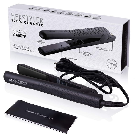 Flat Iron HerStyler Forever, alisador, cerámica de 1.25 pulgadas