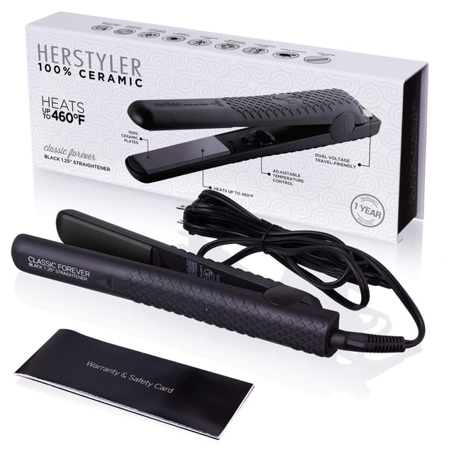 Flat Iron HerStyler Forever, alisador, cerámica de 1.25 pulgadas