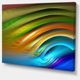thumbnail image 2 of Ondulations d'Eau Fractales Colorées - Impression sur Toile Abstraite, 2 of 3