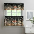 thumbnail image 6 of Mushroom Kitchen Curtains Valances and Tiers Set for Windows,Vintage Bathroom Window Curtain Valance 3 Piece Sets,Kitchen Decor for Living Room,54"x 24", 6 of 6