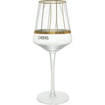 Pavilion Gift Company - Cheers Stripes - 17 oz Wine Glass
